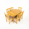 Matgrupp, 7 delar, furu, Furusnickarn, längd 133 cm