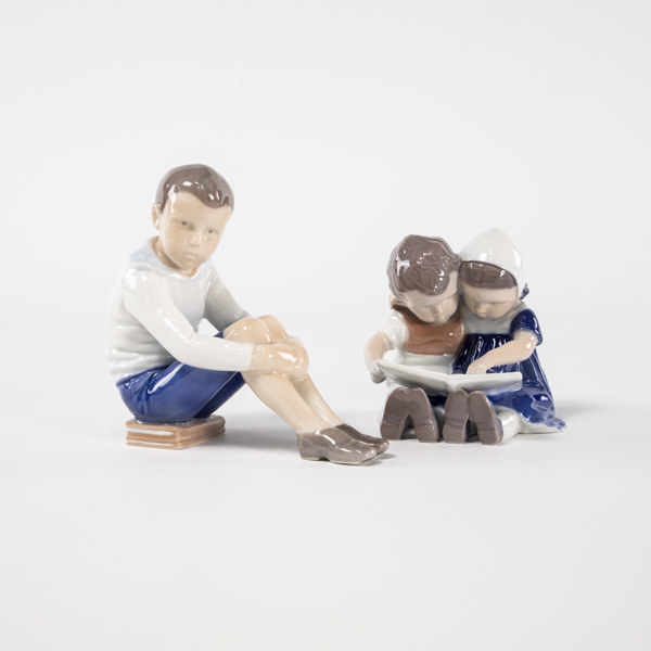 Figuriner, 2 st, B&G, 1742, 1567, högsta 14 cm