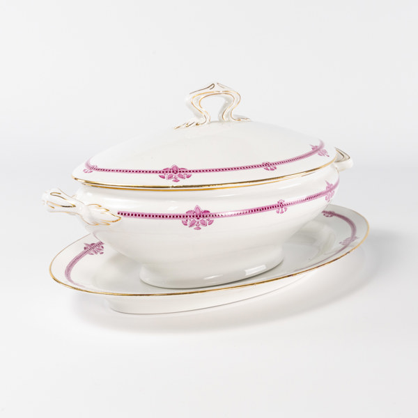 Soppterrin med lock och fat, "Signe", Rörstrand