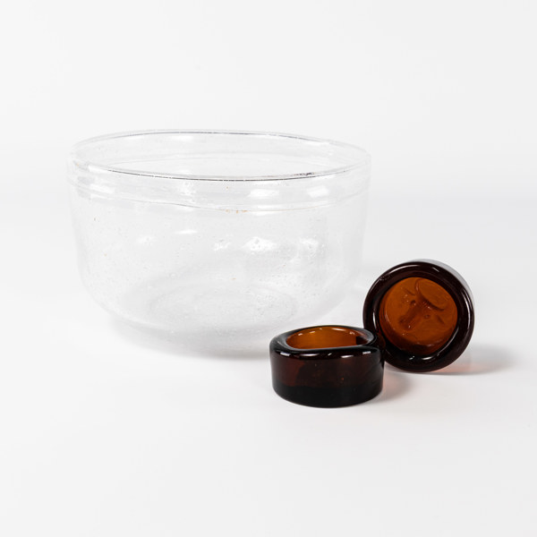 Erik Höglund, skål och askfat, 3 st, Boda, högsta 13 cm