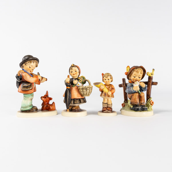 Figuriner, 4 st, M.I. Hummel för Goebel, Tyskland