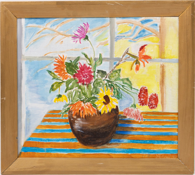 Oidentifierad konstnär, olja på duk, signerad Y Edwall, 58 x 52 cm