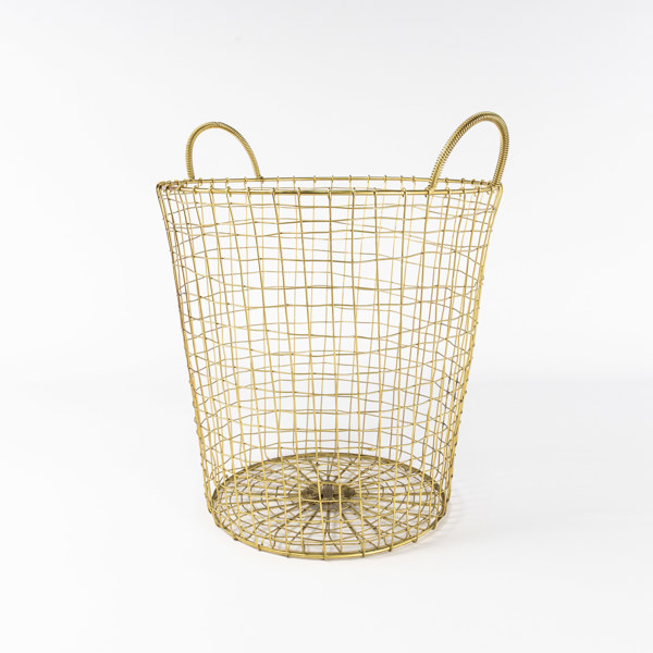 Papperskorg, metall, höjd 49 cm