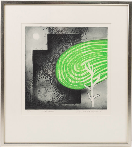 Minako Masui, litografi, 64/250, signerad, 47x52 cm