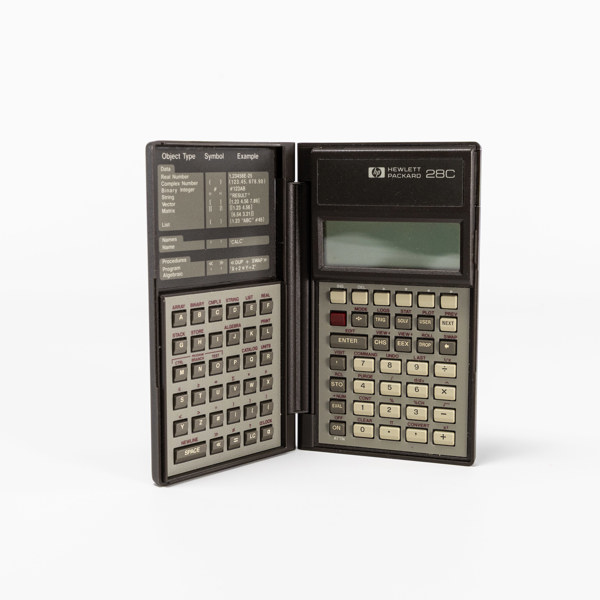 Äldre miniräknare, Hewlett Packard, 28C, 1980-tal
