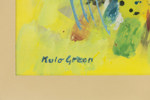 Kulo Green, gouache, signerad, 76x38 cm