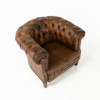 Clubfåtölj, chesterfieldmodell, skinn, 1900-tal