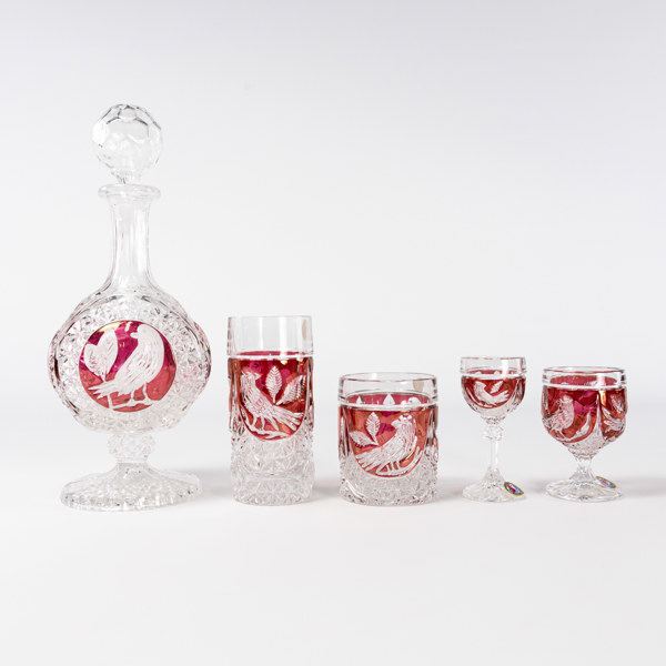 Glasservis, 25 delar, bl a whiskyglas, Hofbauer, Tyskland