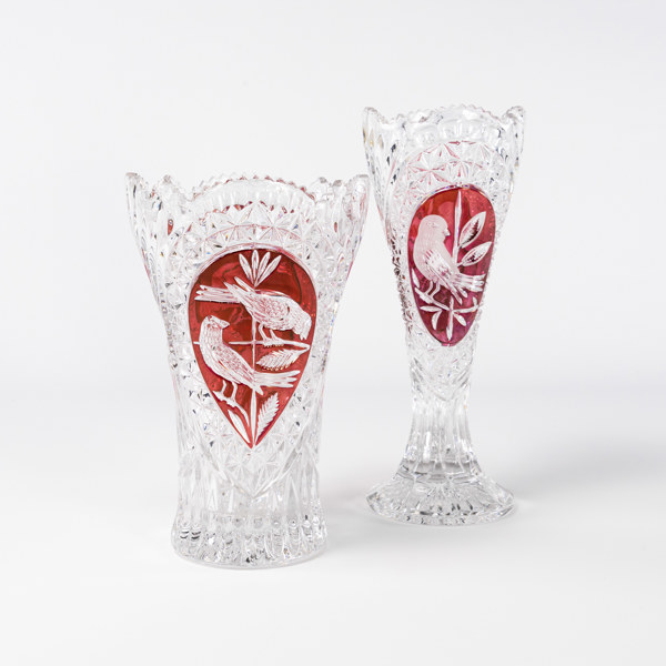 Vaser, 2 st, Hofbauer, Tyskland, högsta 30,5 cm