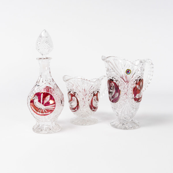 Kannor, karaff, 3 delar, Hofbauer, Tyskland, höjd 31 cm och mindre