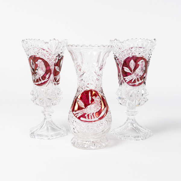 Vaser, 3 st, Hofbauer, Tyskland, höjd 22 cm och mindre