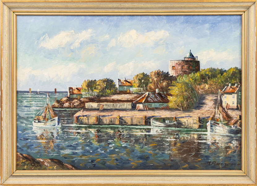 Oidentifierad konstnär, oja på duk, signerad, 110x80 cm