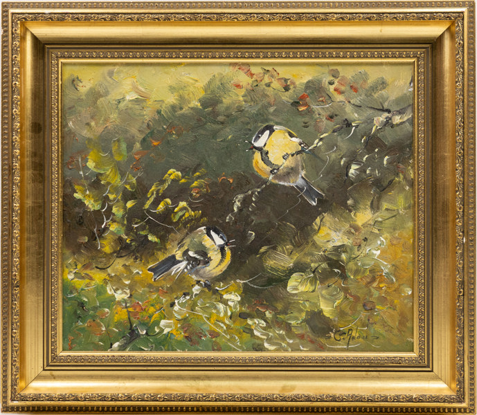 Gustav Adon, olja på duk, signerad, 61x52 cm