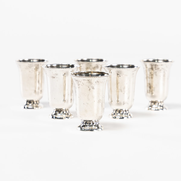 Bägare, 6 st, silver, 20-tal, Ceson, 68,1 gram