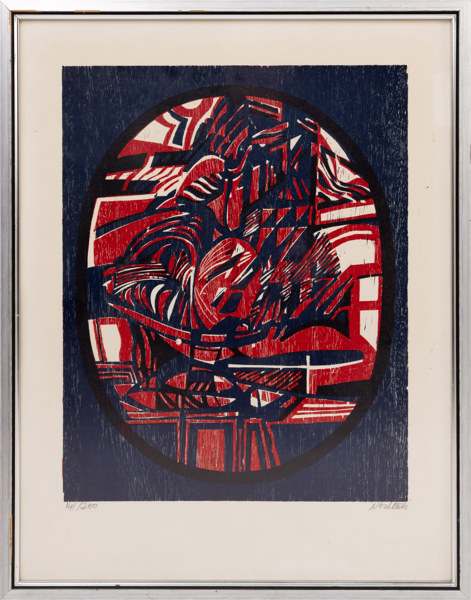 Tomas Nordbäck, litografi, 141/200, signerad, 49x62 cm