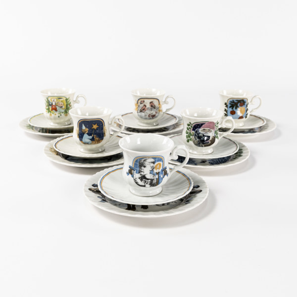 Kaffeservis, "Jul", Fyrklövern, 18 delar