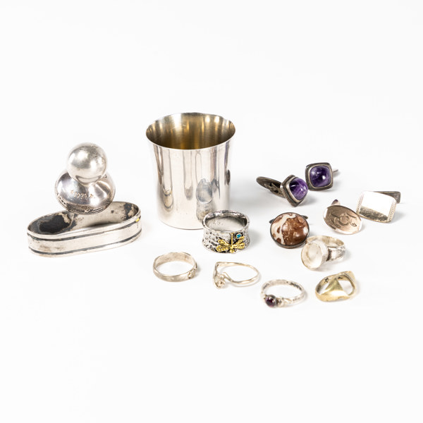 Silver, mindre parti, udda delar, vikt 107 gram