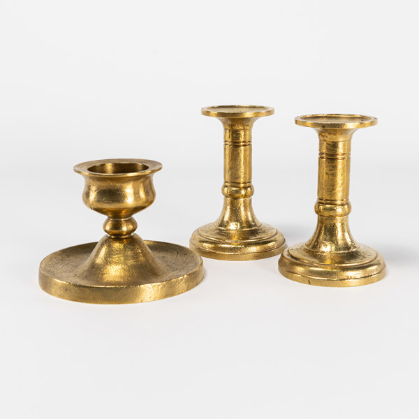 Ljusstakar, 3 st, mässing, Scandia Present, höjd 14 cm och mindre