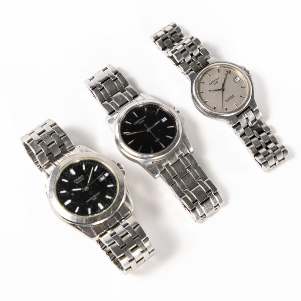 Armbandsur, 3 st, Certina, Casio, Ø 40 mm och mindre