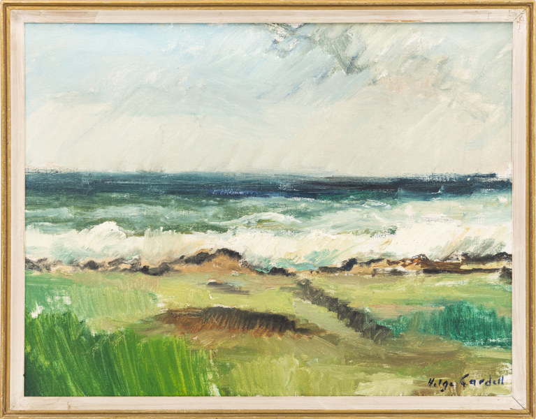 Helge Cardell, olja på duk, signerad, 70x54 cm