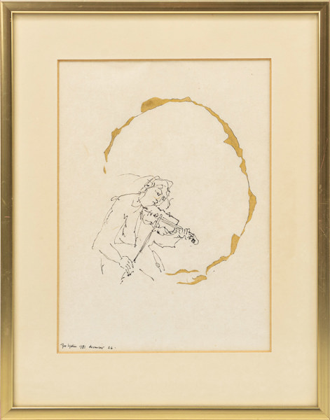 Per Helin, teckning, signerad, 34x43 cm