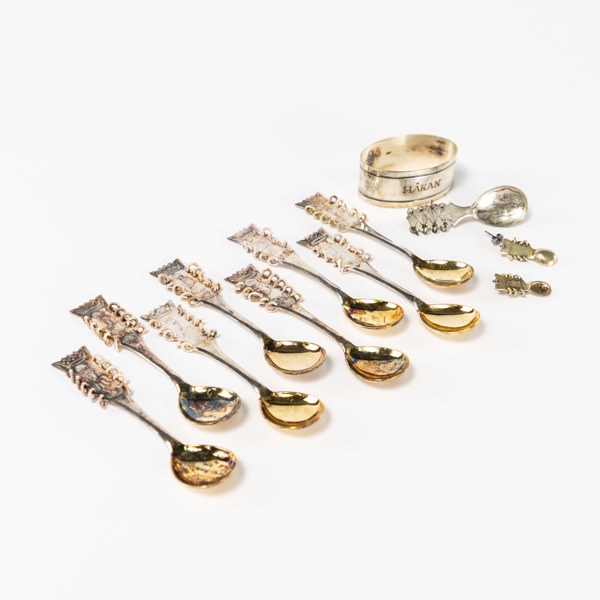 Lappsilver, skedar, örhängen, brosch