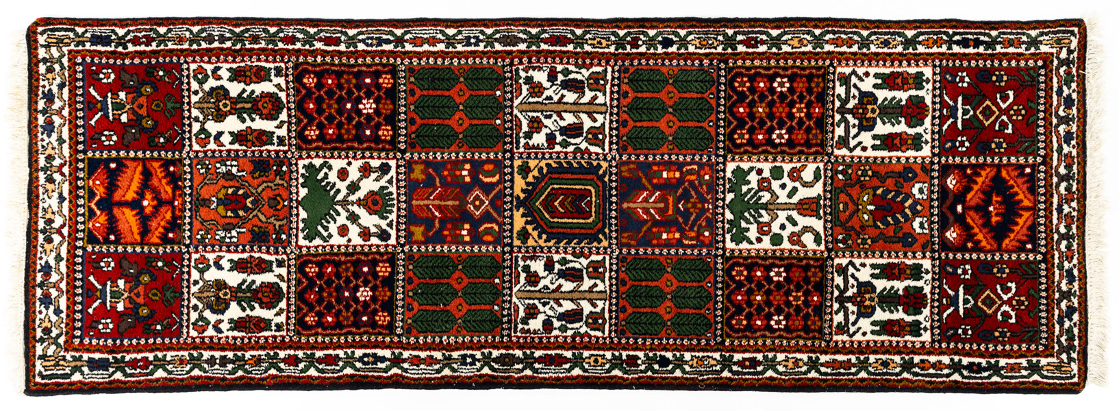 Gallerimatta, handknuten, Indo-Bahktiar, 248x88 cm