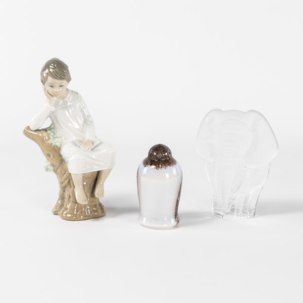 Figuriner, 3 st, bl a Monica Backström, Boda, högsta 21 cm