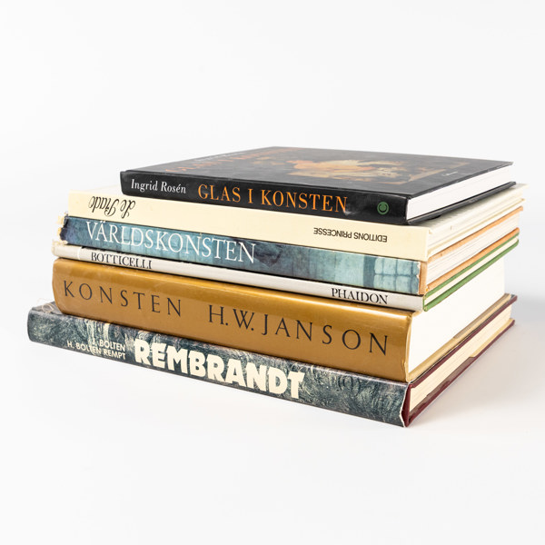 Konstböcker, 6 st, bl a Rembrandt, Botticello, m.m.