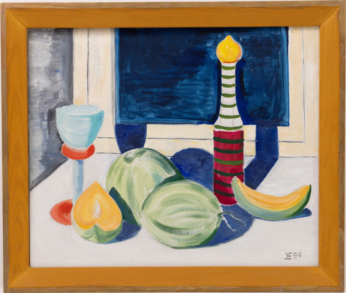 Oidentifierad konstnär, olja på duk, signerad, 75x64 cm