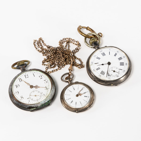 Fickur, 3 st, silver, Ø 47 mm och mindre