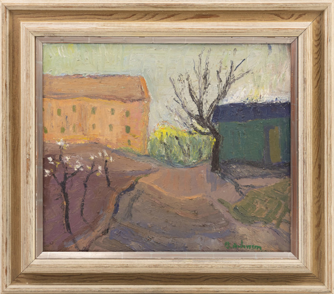 Oidentifierad konstnär, olja på duk, signerad, 73x64 cm