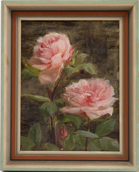 Oidentifierad konstnär, olja på pannå, signerad, 31x38 cm