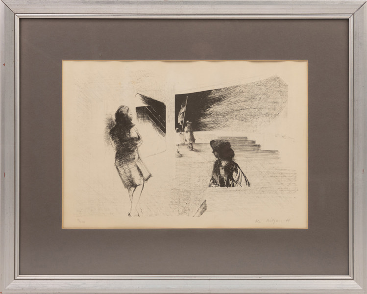 Ola Billgren, litografi, 4/450, signerad, 72x58 cm