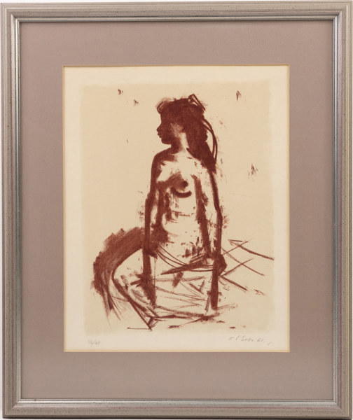 Ove Olsson, litografi, 46/68, signerad, 67x79 cm