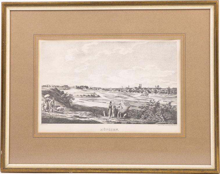 Tryck, "München", 66x52 cm