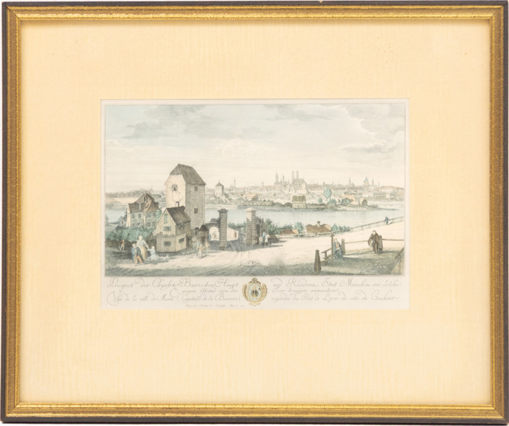 Tryck, "München", 31x26 cm