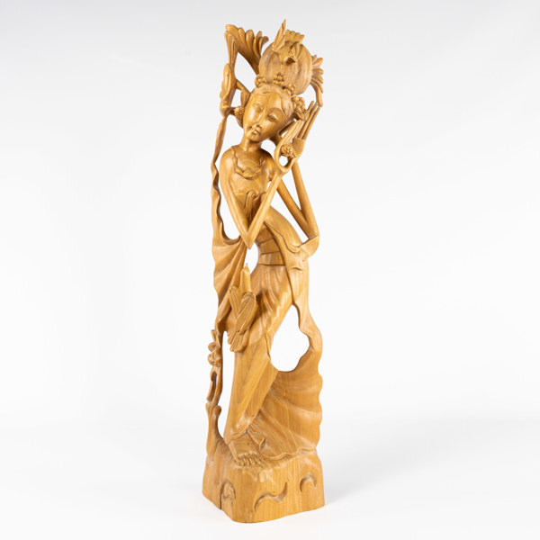 Skulptur, trä, sannolikt Bali, höjd 71 cm