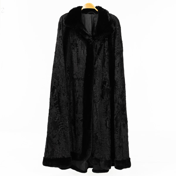 Cape, päls, dam, persian och mink, längd 120 cm
