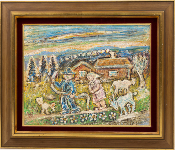 Hans Ångsäter, olja på duk, signerad, 63x53 cm