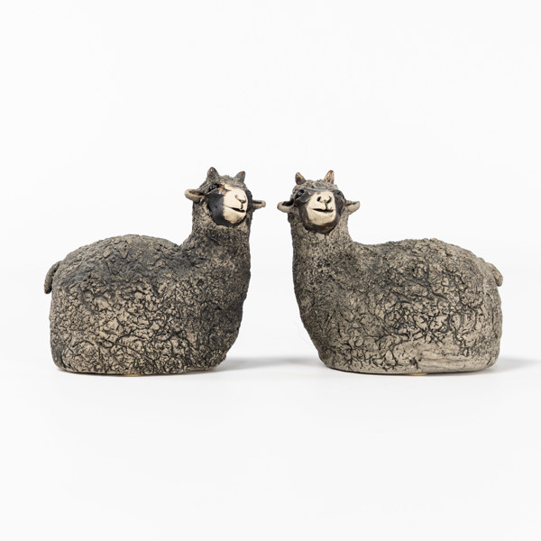 Barbro Ottergren, figuriner, 2 st, signerade, höjd 8,5 cm