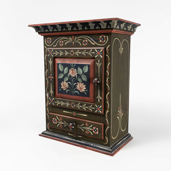 Väggskåp, allmoge, modern tillverkning, höjd 52 cm