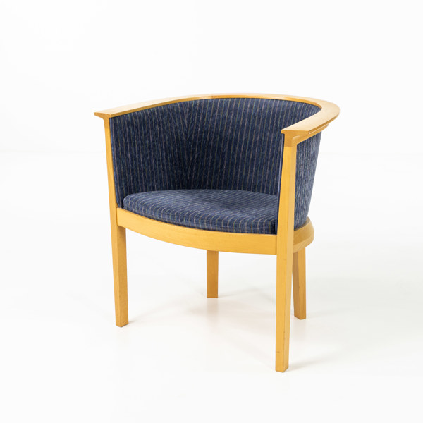 Johansson/Berglund, fåtölj, "Paris", trä/textil, höjd 70 cm